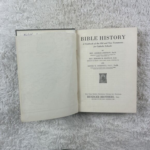 VTG 1931 Bible History New Testament For Catholic School Johnson Hannan Fair HC - Picture 3 of 9